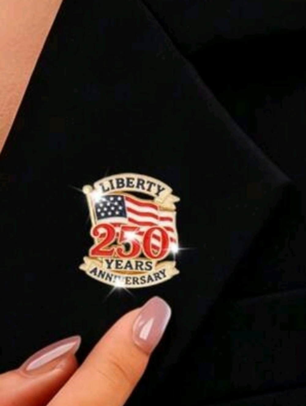 SALE ** BRAND NEW ** Liberty Gold Pin with Red, Blue, White Accents